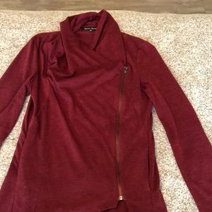 Sweet Rain Burgundy Wrap Sweater